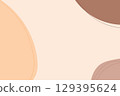 Autumn color style for pastel background with hand-drawn lines. 129395624