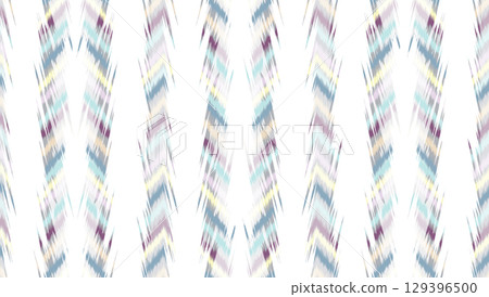 Seamless ripple lines Ikat geometric tile pattern. Abstract zig-zag ornament. Tribal ethnic texture. Asian motif artistic embroidery Seamless ripple lines Ikat geometric tile pattern. Abstract zig-zag ornament. Tribal ethnic texture. Asian motif artistic embroidery 129396500