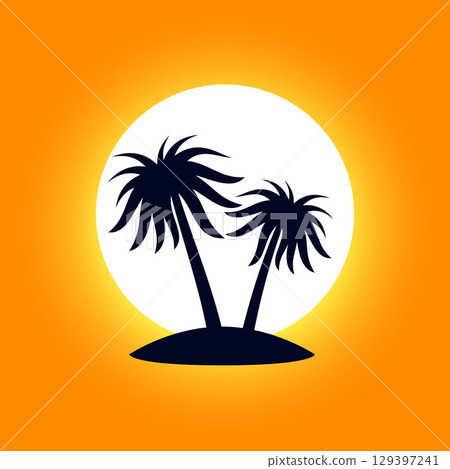 Tropical Palm Tree Tropical Palm Tree 129397241