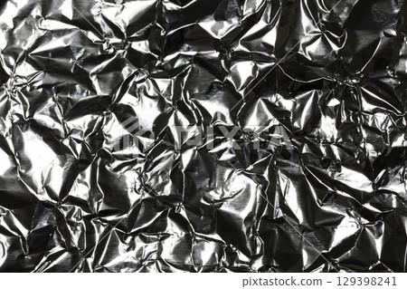 Silver and black metallic background image [Texture] [Monochrome] 129398241