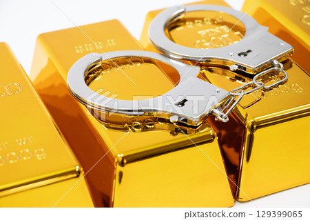 Handcuffs Gold Bar 129399065