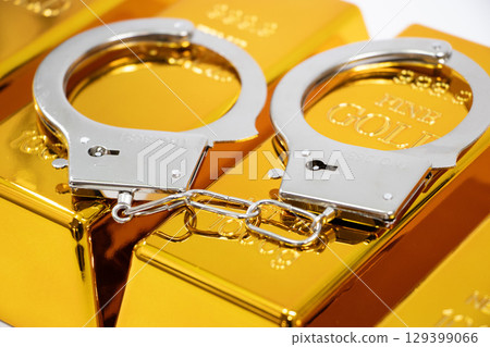 Handcuffs Gold Bar 129399066
