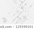 Minimalism monochrome technology pattern. Abstract vector background 129399101