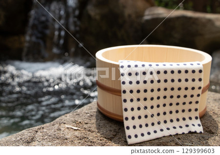 Hot springs, open-air baths 129399603