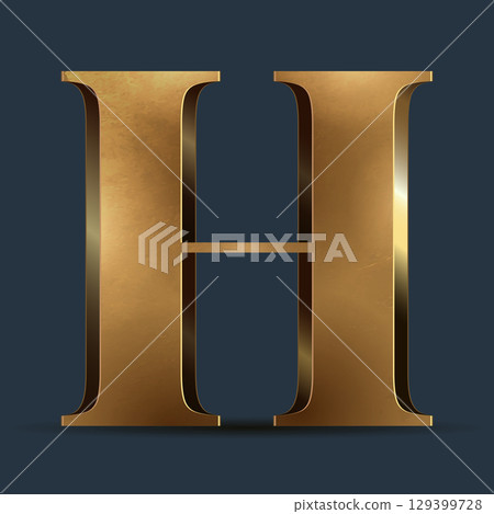 Luxury golden 3D figure on dark blue. Elegant letter for logo design. Premium 3D metallic alphabet for birthday, competition result, calendars, postcards or any advertising Luxury golden 3D figure on dark blue. Elegant letter for logo design. Premium 3D metallic alphabet for birthday, competition result, calendars, postcards or any advertising 129399728