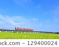 Kashima Rinkai Railway 6000 series diesel railcar running under the blue sky 129400024