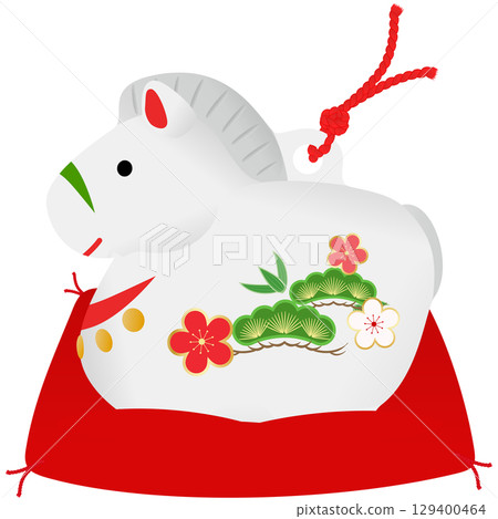 Horse Clay Bell Illustration 129400464