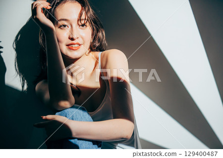 Beautiful woman portrait Beautiful woman portrait 129400487