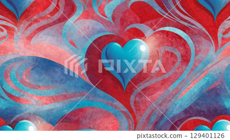 Pattern for February 14. Background of hearts.  129401126