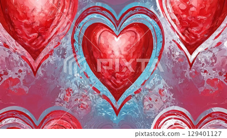 Pattern for February 14. Background of hearts.  129401127