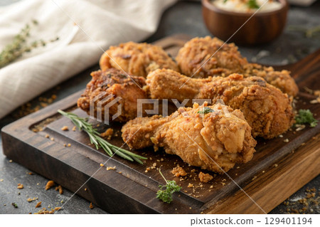 多汁的炸雞 129401194