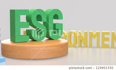 The ESG for ecology or  environment concept  3d Rendering. 129401350