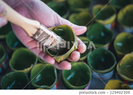 Nian gao or Chinese New Year's cake is sweet food 129402309