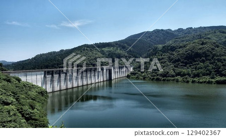 Water shortage at Oyama Dam 129402367
