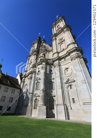 St. Gall Abbey exterior vertical composition St. Gall Abbey exterior vertical composition 129402371