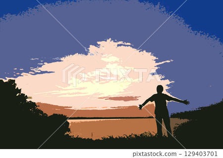 Exercise in the sun! 129403701