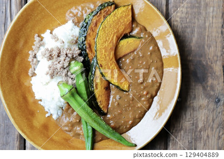 肉末咖哩配烤蔬菜 - 自製咖哩 129404889