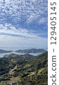 The sea and islands seen from the mountains 129405145