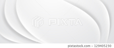 Smooth white curves create a soft, flowing shape. Smooth white curves create a soft, flowing shape. 129405230
