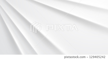 White abstract background with soft folds and shadows. 129405242