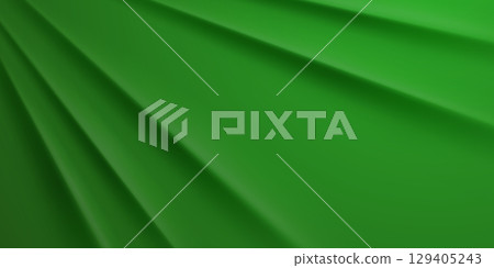 Green folded fabric texture. 129405243