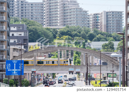 【南部線】途經府中街道的高架列車 129405754