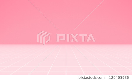 Background material with a pink base and a tiled bathroom floor 129405986