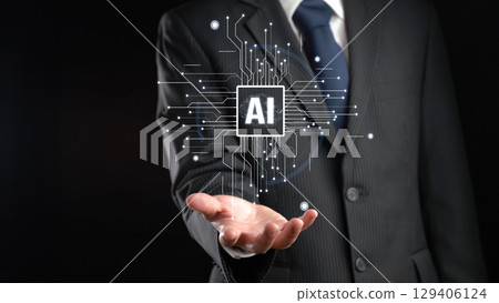 Human interact with AI artificial intelligence brain process generative AI FaaS Human interact with AI artificial intelligence brain process generative AI FaaS 129406124