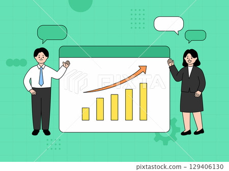 Vector illustration of business people. Vector illustration of business people. 129406130