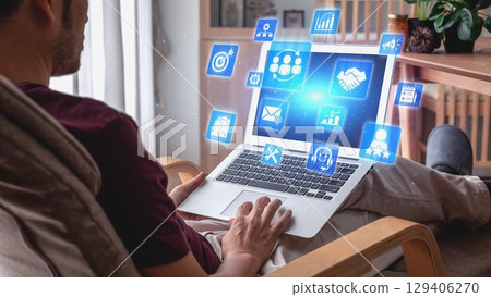 CRM Customer Relationship Management Platform with Data Analytic User Tool Spire 129406270