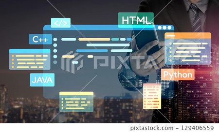 Programmer Coding with Digital Interface and Language Overlays Muxer Programmer Coding with Digital Interface and Language Overlays Muxer 129406559