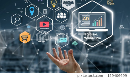 Online Ads Strategy and Digital Content Marketing for Business Growth Muxer 129406699