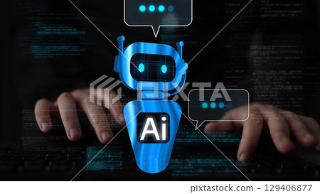 AI Artificial Intelligence Virtual Assistant for Smart Business Muxer 129406877