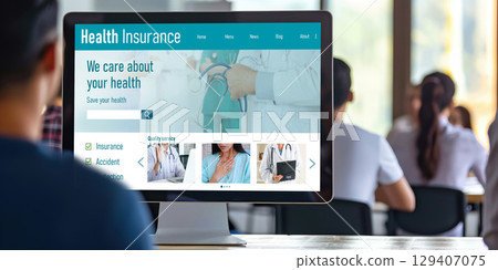 Health insurance web site brisk registration system 129407075