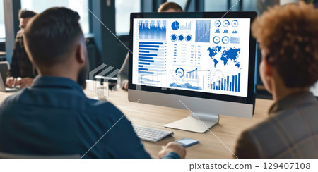 Business data dashboard provide brisk business intelligence analytic 129407108