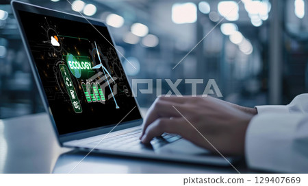 Computer Software Leading the Way in Green Business and Sustainable brisk 129407669