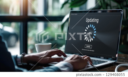 Software update on computer for brisk version of device software 129408055