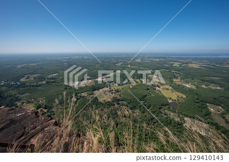 Scenery view of the nature seen from Phu Langka National Park in Bueng Kan province of Thailand. 129410143