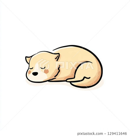 Sleeping dog 129411646