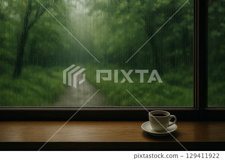 林間小路邊的咖啡店 129411922