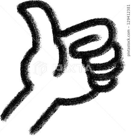 A tasteful hand-drawn thumbs-up icon illustration A tasteful hand-drawn thumbs-up icon illustration 129412381