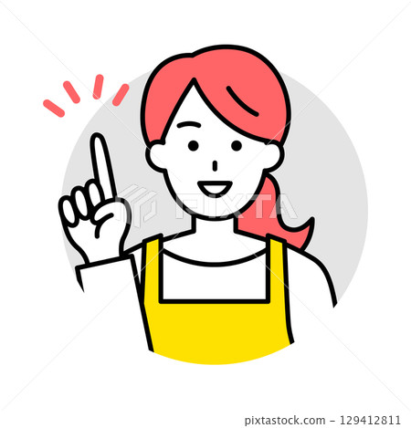 穿著圍裙的女人的圖標(靈感) 穿著圍裙的女人的圖標(靈感) 129412811