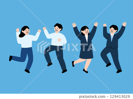 Vector illustration of office workers. 129413029