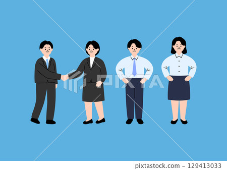 Vector illustration of office workers. 129413033