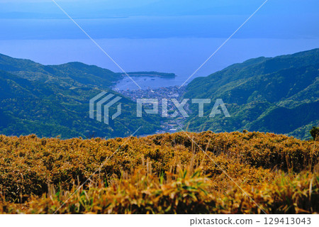 Chubu region, Izu Peninsula, Nishiizu Skyline, Toda townscape seen from the trailhead of Mount Daruma, Toi, Izu City, Shizuoka Prefecture (2) 129413043
