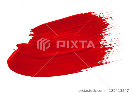 red brush isolated on transparent background 129413247
