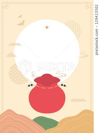 Korean traditional background vector illustration. 129413502