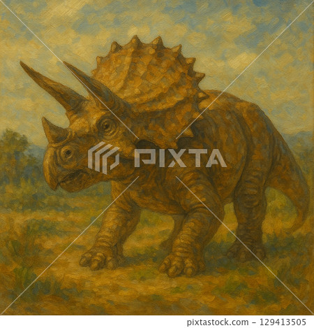Landscape with dinosaurs 129413505