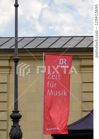 Classical music concert Klassik am Odeonsplatz by the Munich Philharmonic in the square of Odeonsplatz in Munich, Germany 129413698