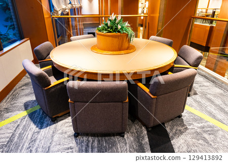 Desk and chair next to the Aurora at Naspa New Otani, Yuzawa Town, Minamiuonuma District, Niigata Prefecture 129413892